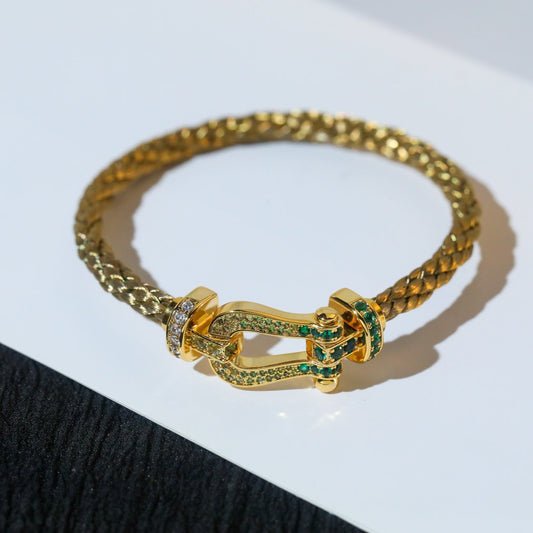 [Luxery]FORCE 10 GOLD GREEN DIAMOND PAVED
