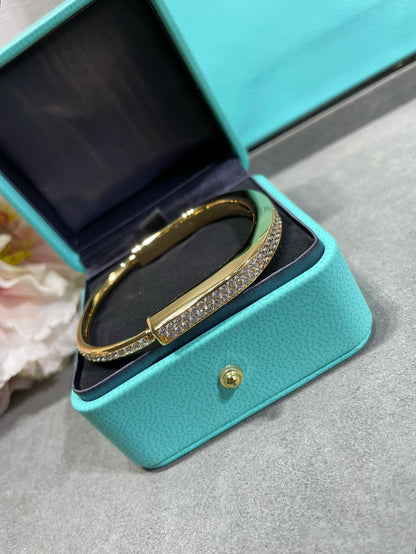 [⭐Luxery Jewels]LOCK-ARMBAND MIT DIAMANT-PAVÉ