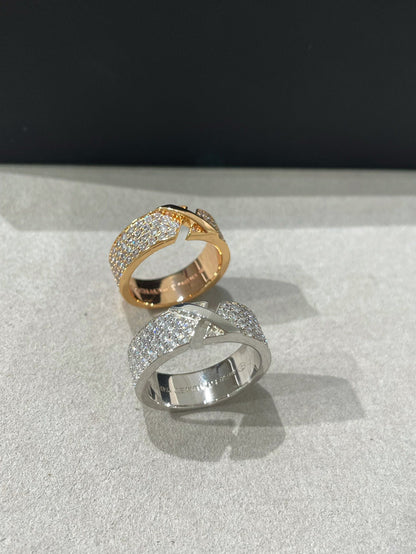 [Luxery]LIENS EVIDENCE  DIAMOND PAVED RING