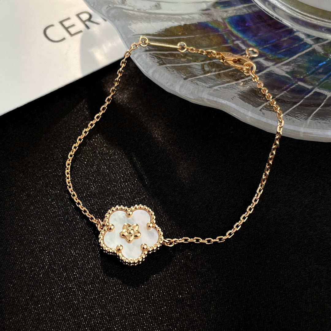 [Luxery]LUCKY SPRING ROSE GOLD MOP BRACELET