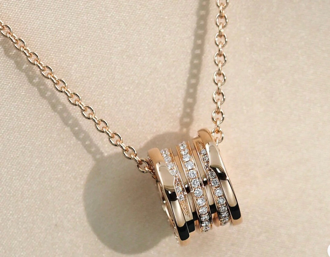 [⭐Luxus]ZERO 1 ROSÉGOLD DIAMANTHALSKETTE