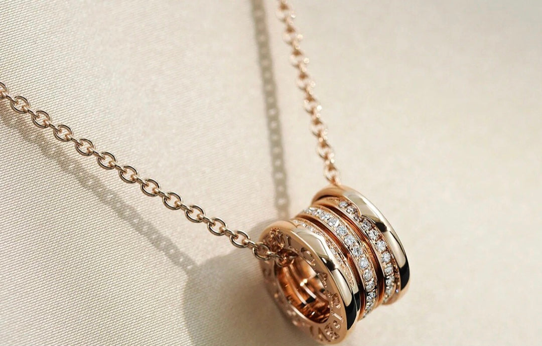 [⭐Luxus]ZERO 1 ROSÉGOLD DIAMANTHALSKETTE
