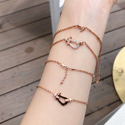 [Luxery]FORCE 10 PINK GOLD DIAMOND NECKLACE