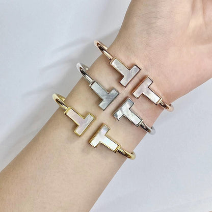 [⭐Luxery Jewels]T WIDE MOP OPEN BRACELET