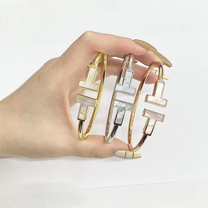 [⭐Luxery Jewels]T WIDE MOP OPEN BRACELET