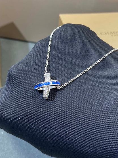 [Luxery]LIENS DIAMOND SILVER NECKLACE