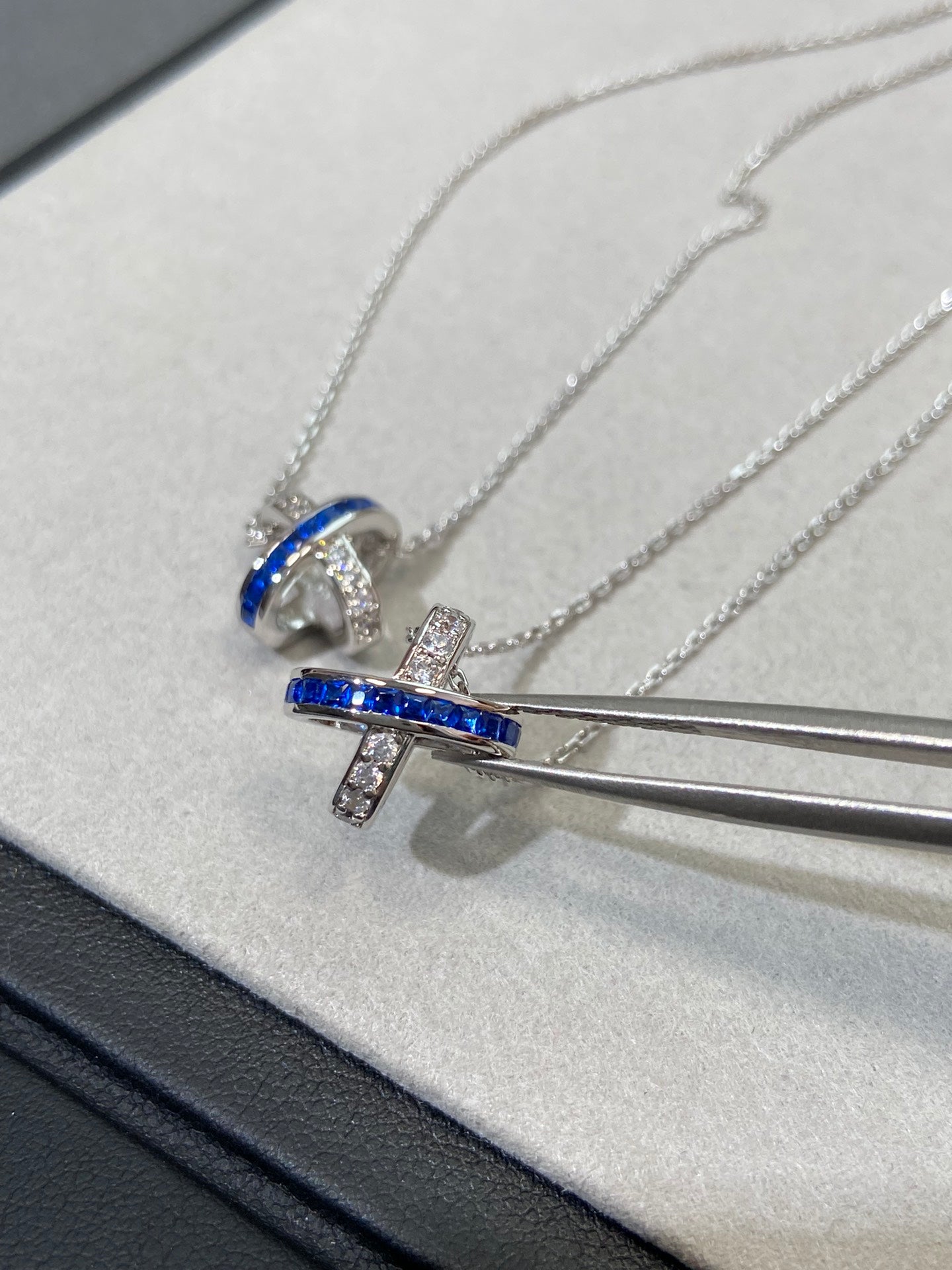 [Luxery]LIENS DIAMOND SILVER NECKLACE