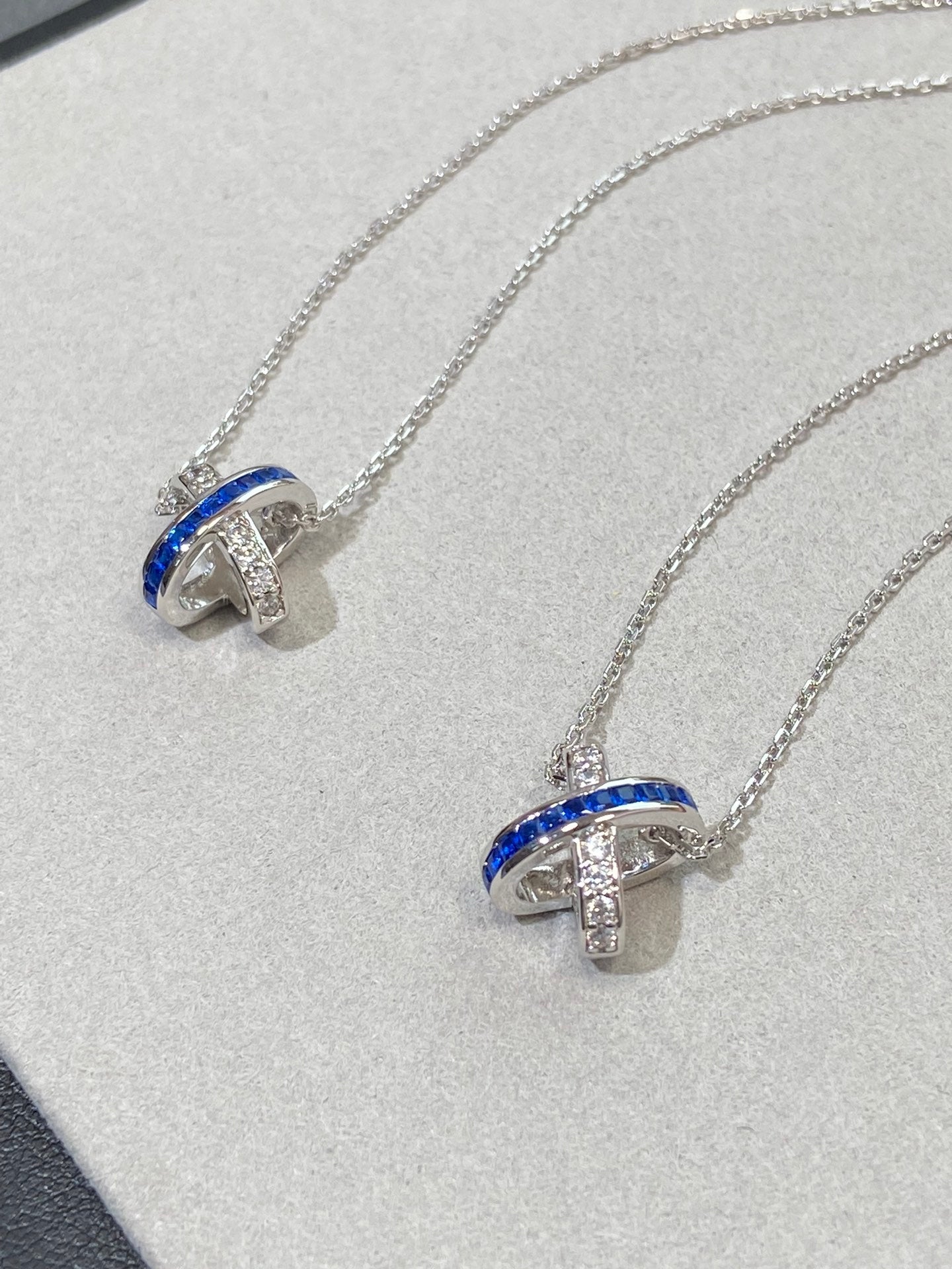 [Luxery]LIENS DIAMOND SILVER NECKLACE