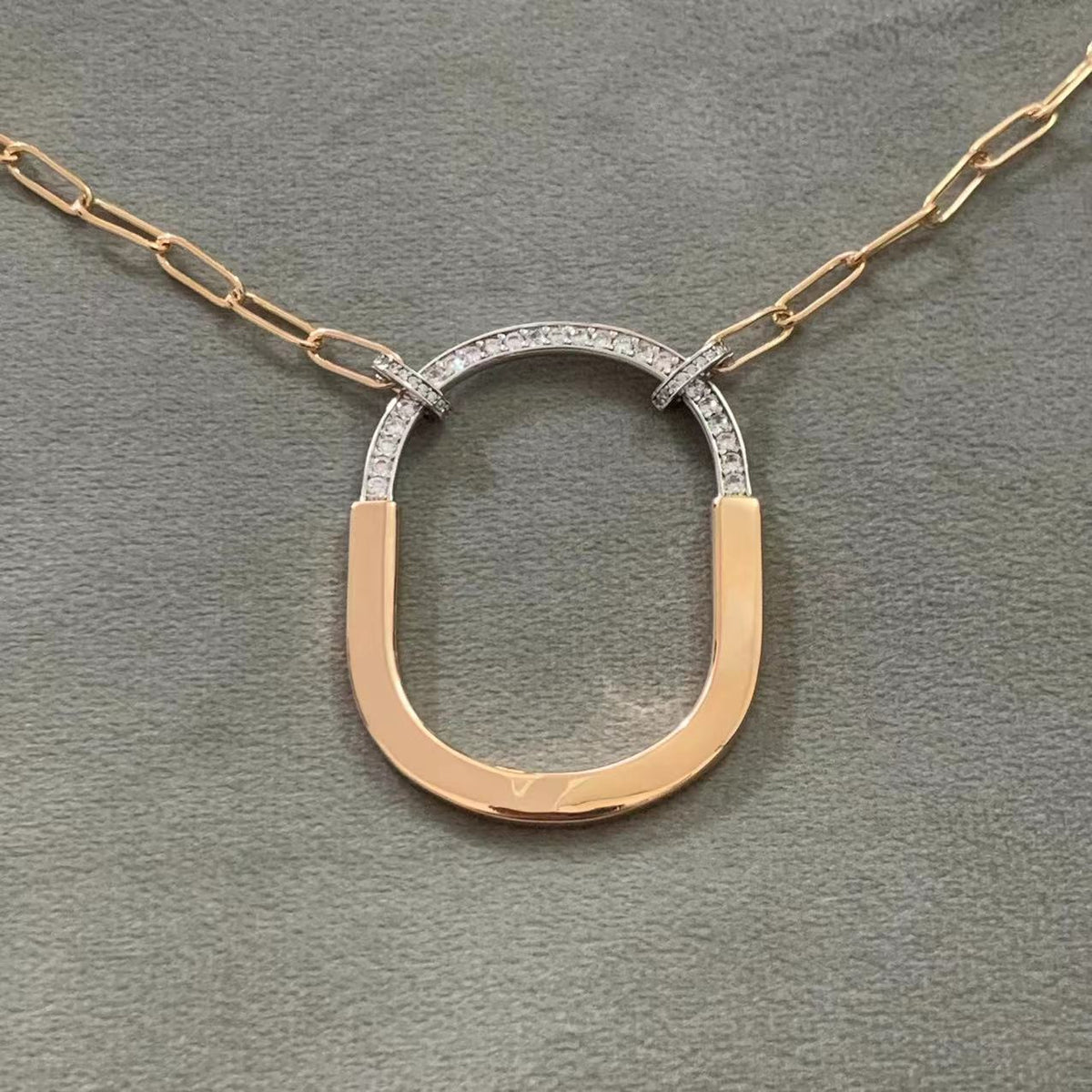 [⭐Luxery Jewels]LOCK DIAMOND NECKLACE