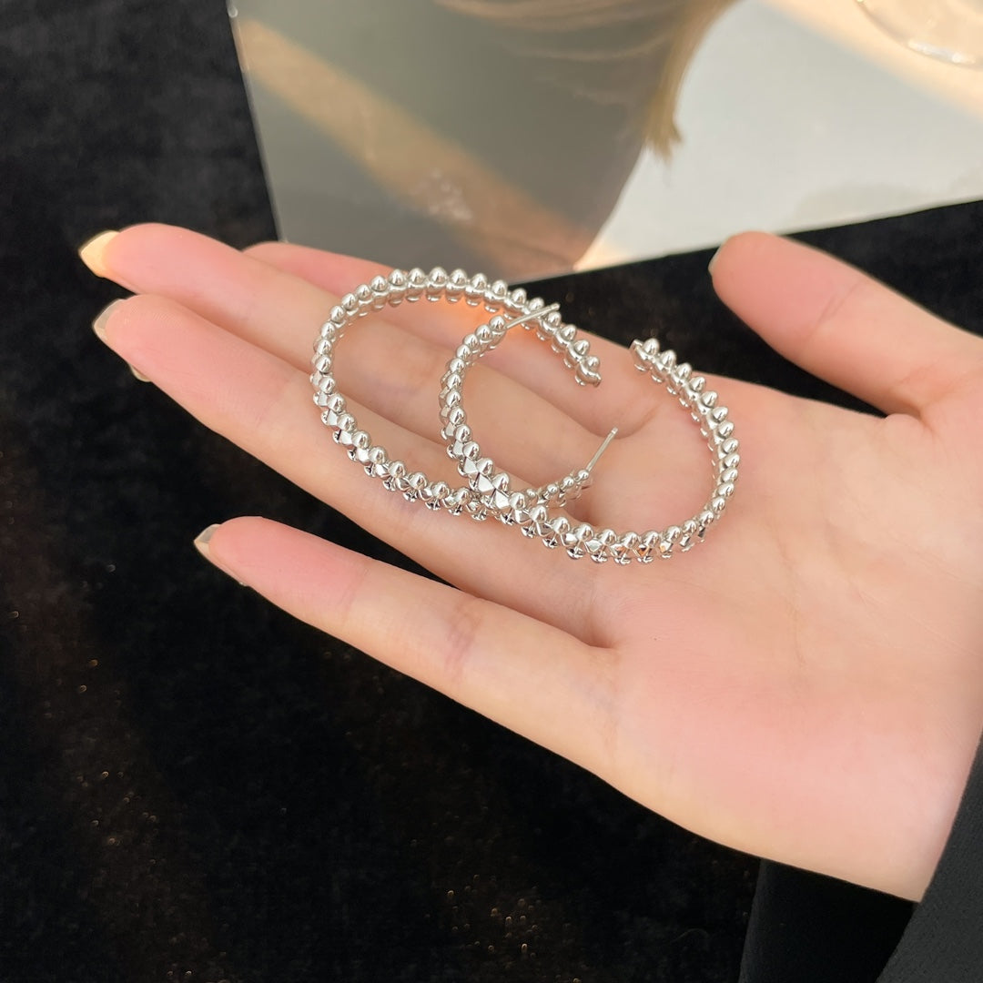 [Luxery]CLASH HOOP EARRINGS