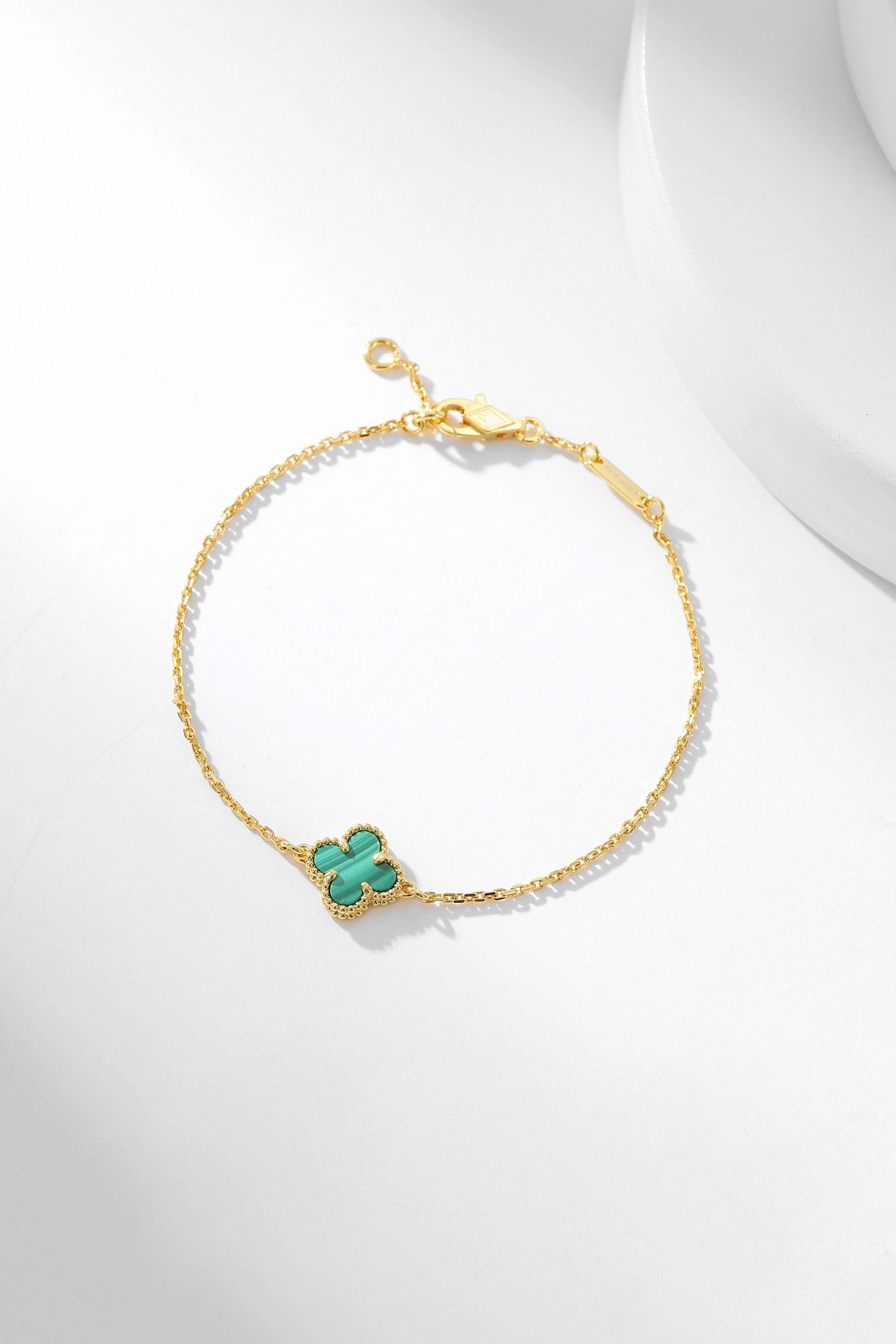 [Luxery]CLOVER BRACELET MALACHITE 1 MOTIF