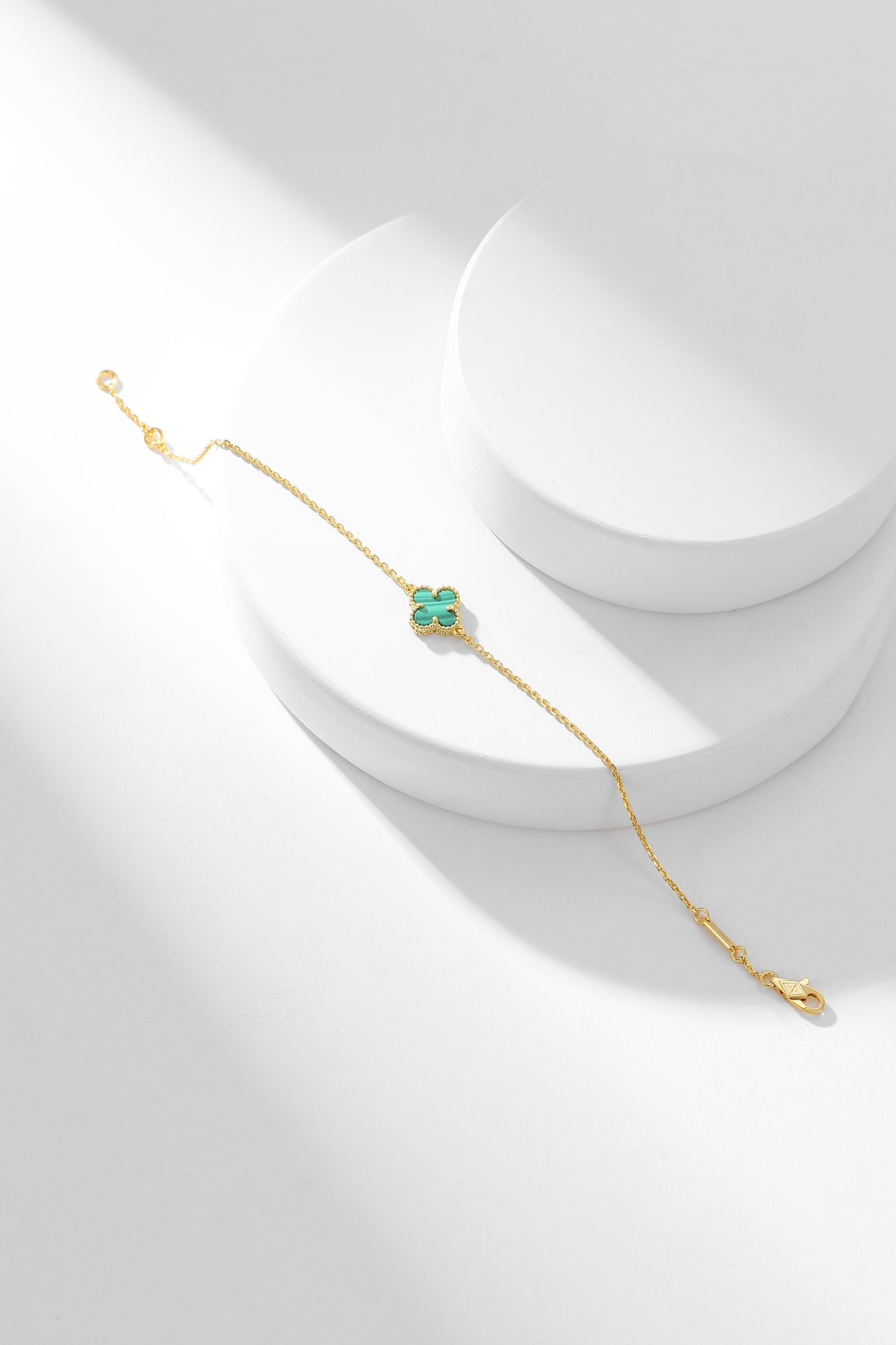 [Luxery]CLOVER BRACELET MALACHITE 1 MOTIF