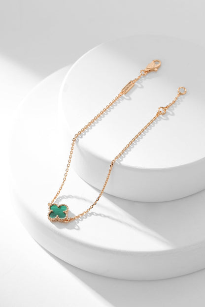 [Luxery]CLOVER BRACELET MALACHITE 1 MOTIF