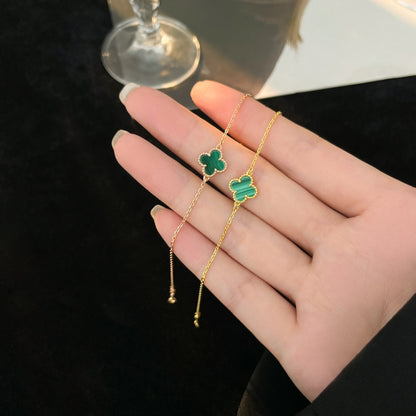 [Luxery]CLOVER BRACELET MALACHITE 1 MOTIF