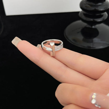 [⭐Luxery Jewels]T WIDE DIAMOND RING