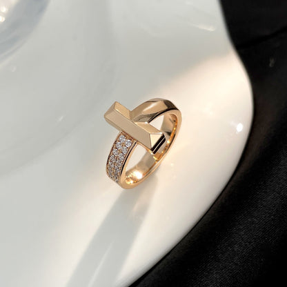 [⭐Luxery Jewels]T WIDE DIAMOND RING