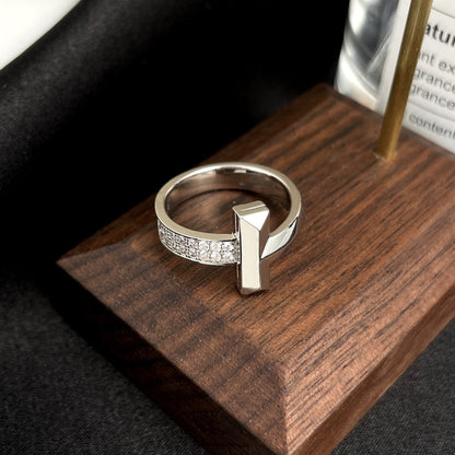 [⭐Luxery Jewels]T WIDE DIAMOND RING
