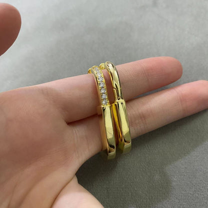 [⭐Luxery Jewels]LOCK MEDIUM DIAMNOND EARRINGS