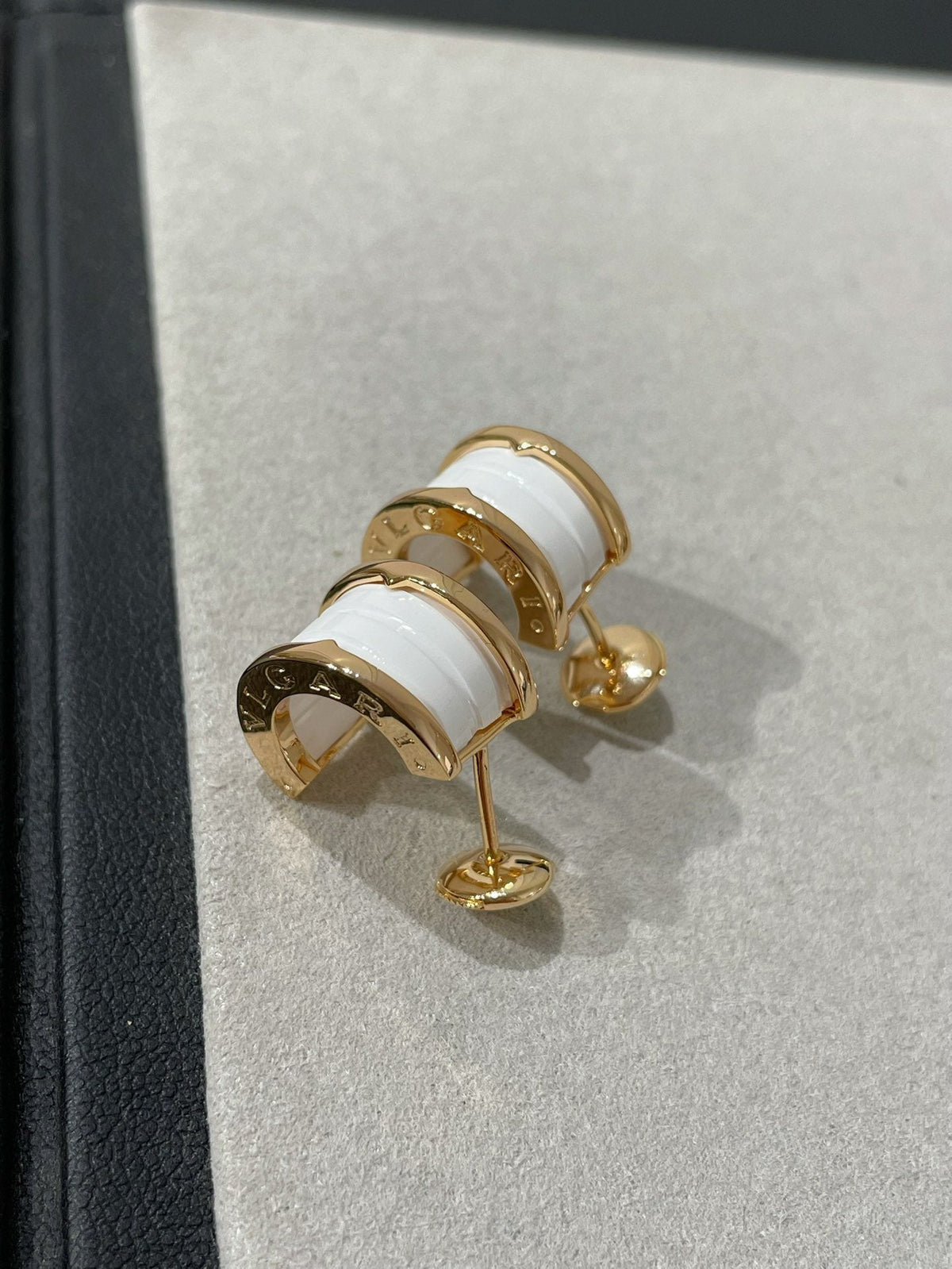 [⭐Luxery]ZERO 1 PINK GOLD CERAMIC EARRINGS