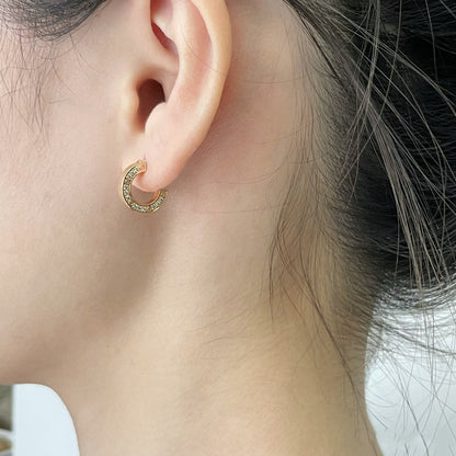 [Luxery]LOVE DIAMOND EARRINGS