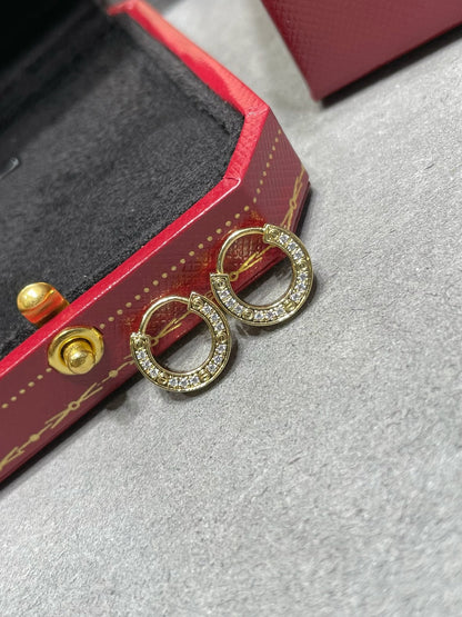 [Luxery]LOVE DIAMOND EARRINGS