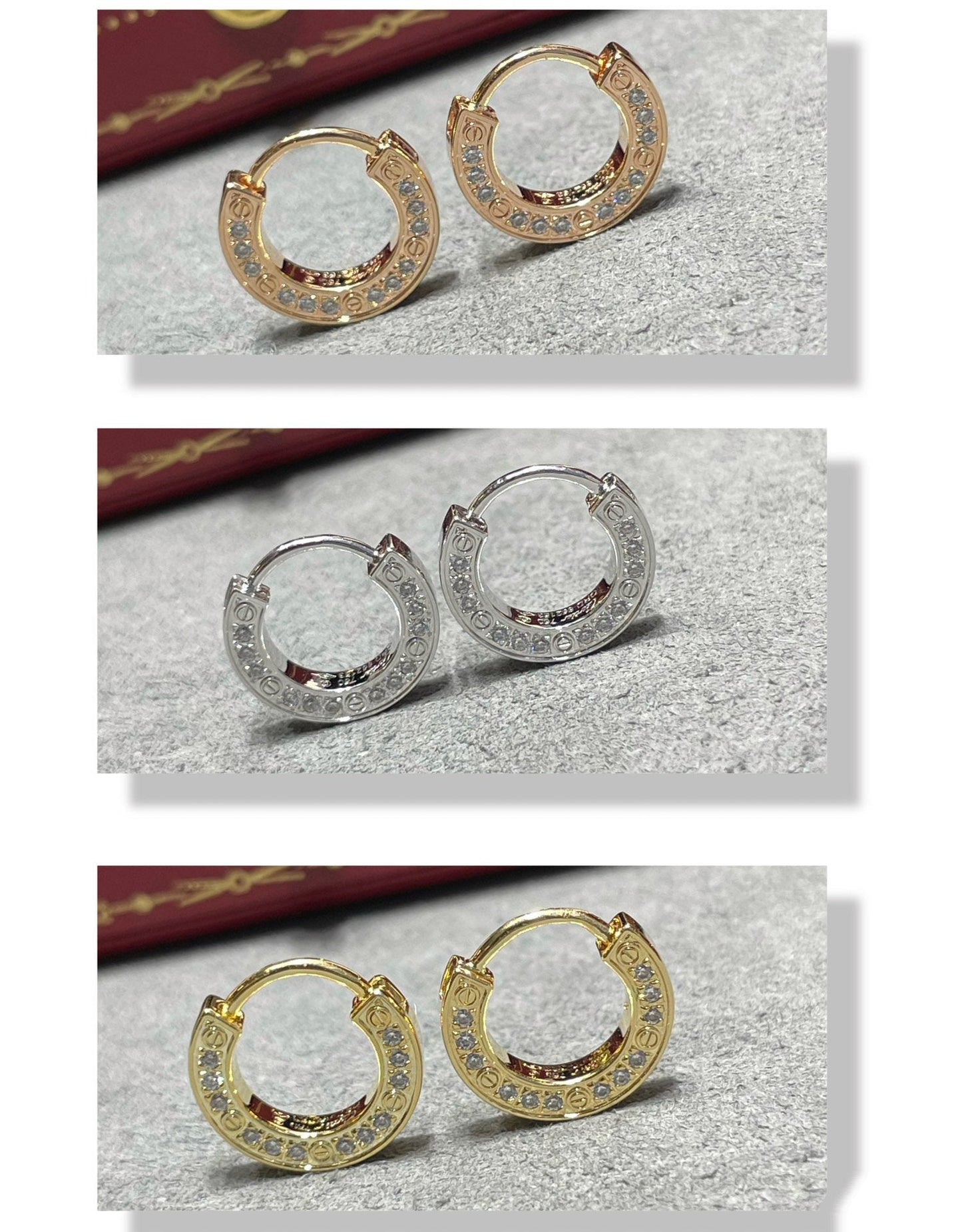 [Luxery]LOVE DIAMOND EARRINGS