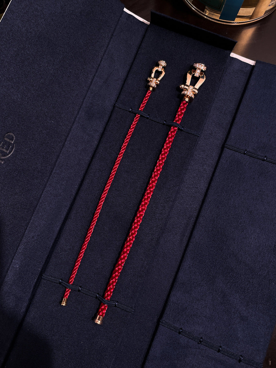 [Luxery]FORCE 10 HALF DIAMOND PINK GOLD RED CORDERI LARGE AND MEDIUM MODEL