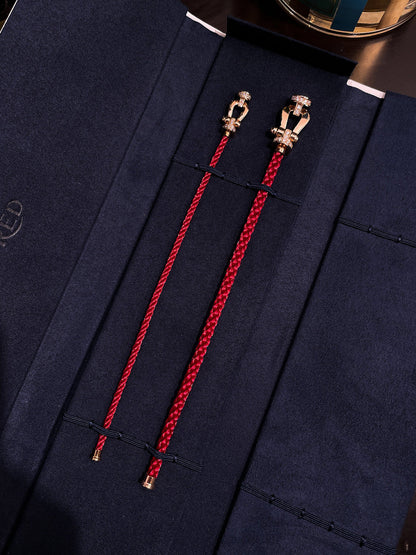 [Luxery]FORCE 10 HALF DIAMOND PINK GOLD RED CORDERI LARGE AND MEDIUM MODEL