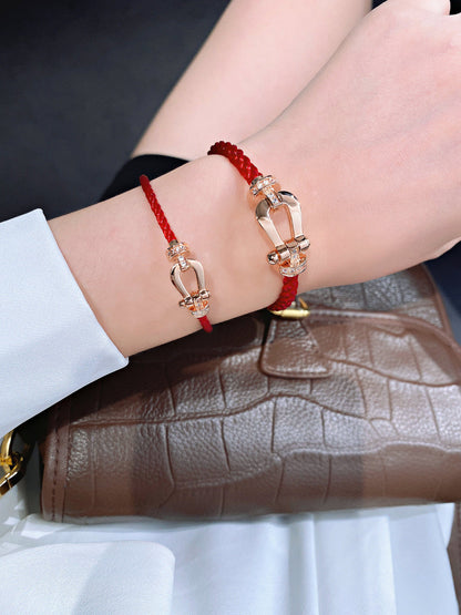 [Luxery]FORCE 10 HALF DIAMOND PINK GOLD RED CORDERI LARGE AND MEDIUM MODEL