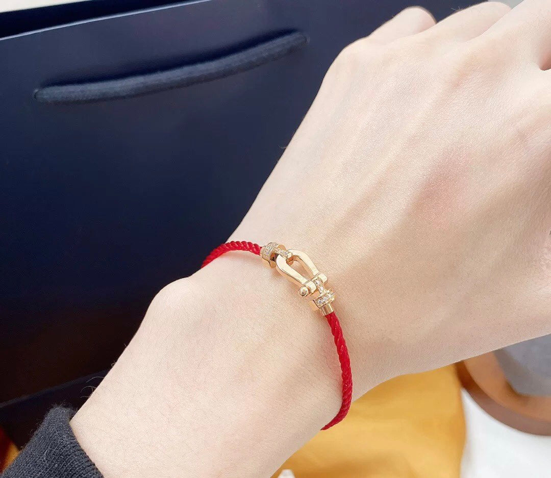 [Luxery]FORCE 10 HALF DIAMOND PINK GOLD RED CORDERI LARGE AND MEDIUM MODEL