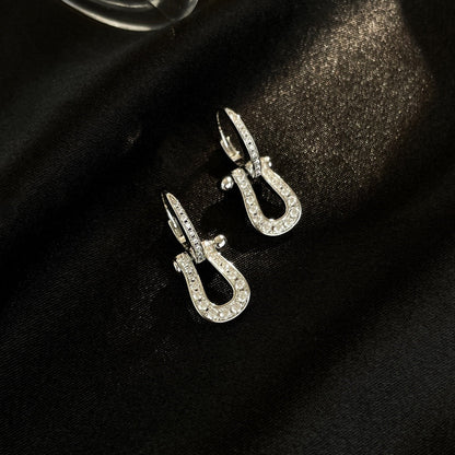 [Luxery]FORCE 10 FULL DIAMOND DROP EARRINGS MEDIUM MODEL