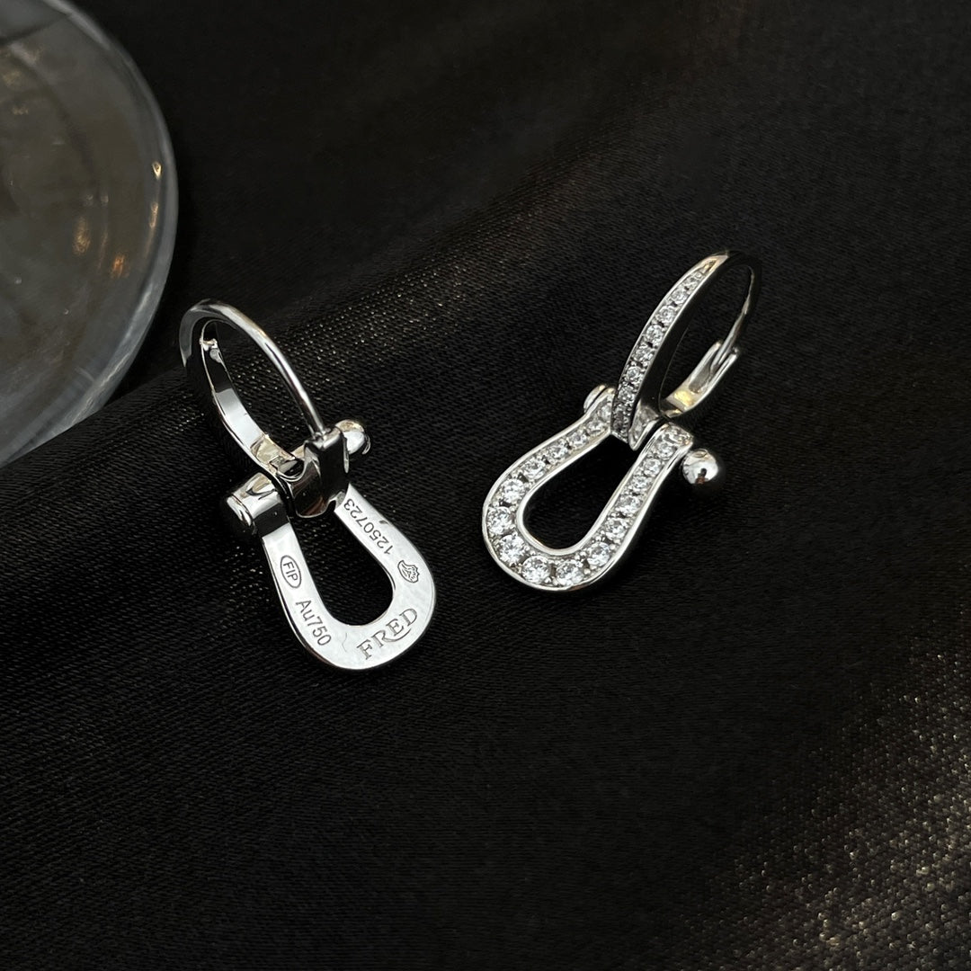 [Luxery]FORCE 10 FULL DIAMOND DROP EARRINGS MEDIUM MODEL