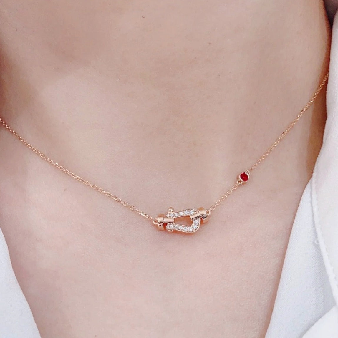[Luxery]FORCE 10 DIAMOND PINK GOLD NECKLACE