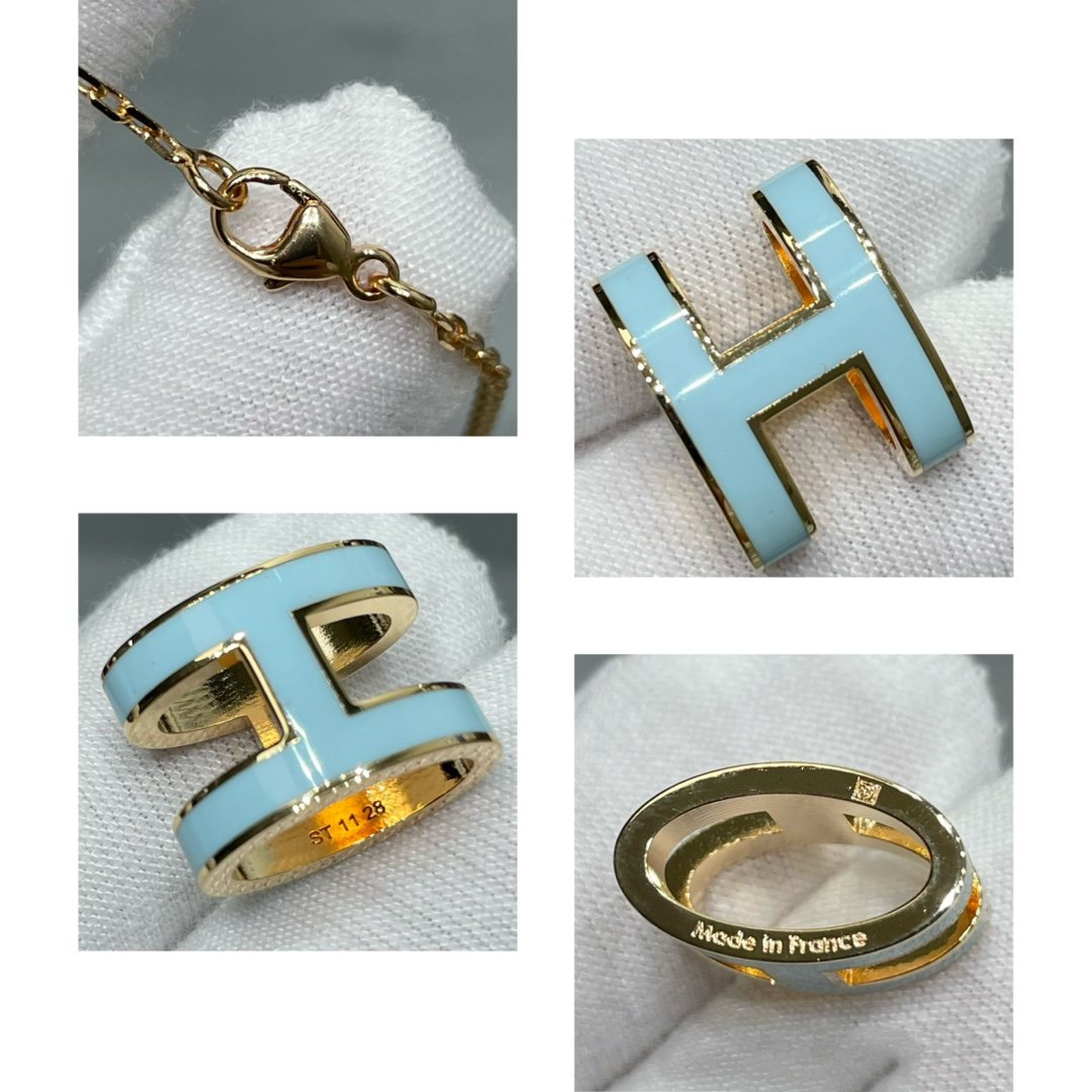 [Luxery]POP H SKY BLUE NECKLACE