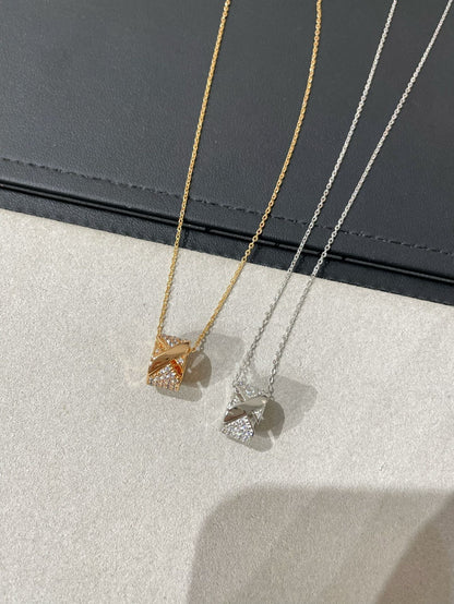 [Luxery]LIENS EVIDENCE DIAMOND PAVED NECKLACE