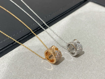 [Luxery]LIENS EVIDENCE DIAMOND PAVED NECKLACE