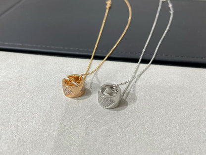 [Luxery]LIENS EVIDENCE DIAMOND PAVED NECKLACE