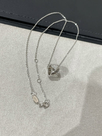 [Luxery]LIENS EVIDENCE DIAMOND PAVED NECKLACE