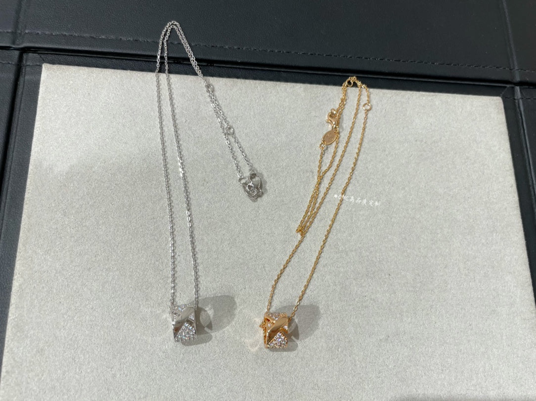 [Luxery]LIENS EVIDENCE DIAMOND PAVED NECKLACE