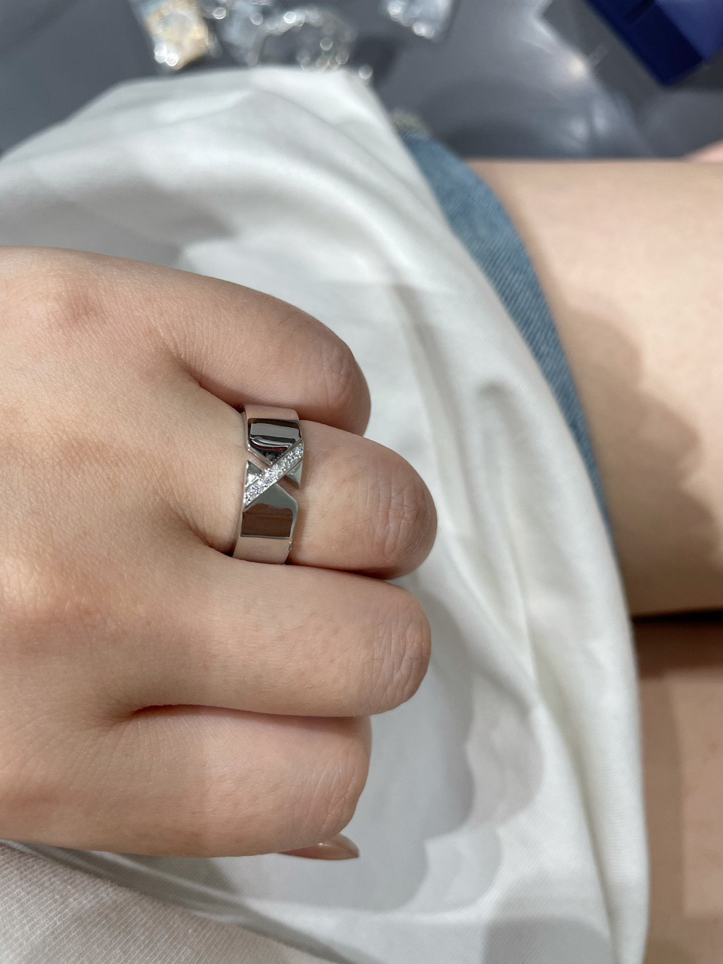 [Luxery]LIENS EVIDENCE DIAOMOND RING