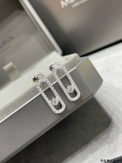 [⭐ラグジュアリー] ムーブ ウノ ダイヤモンド パヴェ スタッドピアス