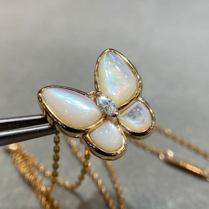 [Luxery]BUTTERFLY MOP DIAMOND NECKLACE
