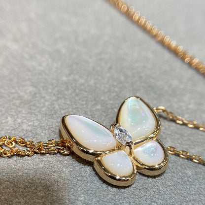 [Luxery]BUTTERFLY MOP DIAMOND NECKLACE