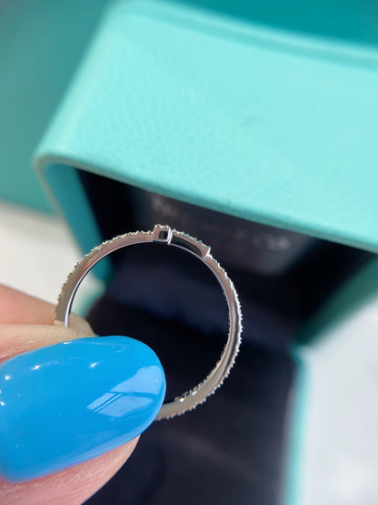 [⭐Luxery Jewels]T SMALL RING DIAMOND SILVER