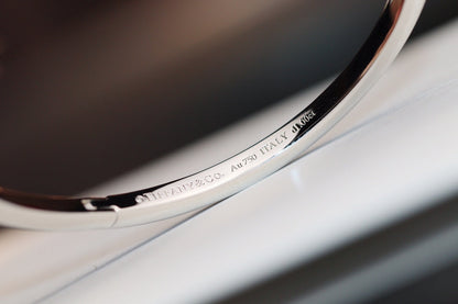 [⭐Luxery Jewels]NARROW T1 HINGED BANGLE DIAMOND SILVER
