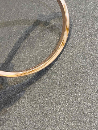 [⭐Luxery Jewels]NARROW T1 HINGED BANGLE DIAMOND PINK GOLD