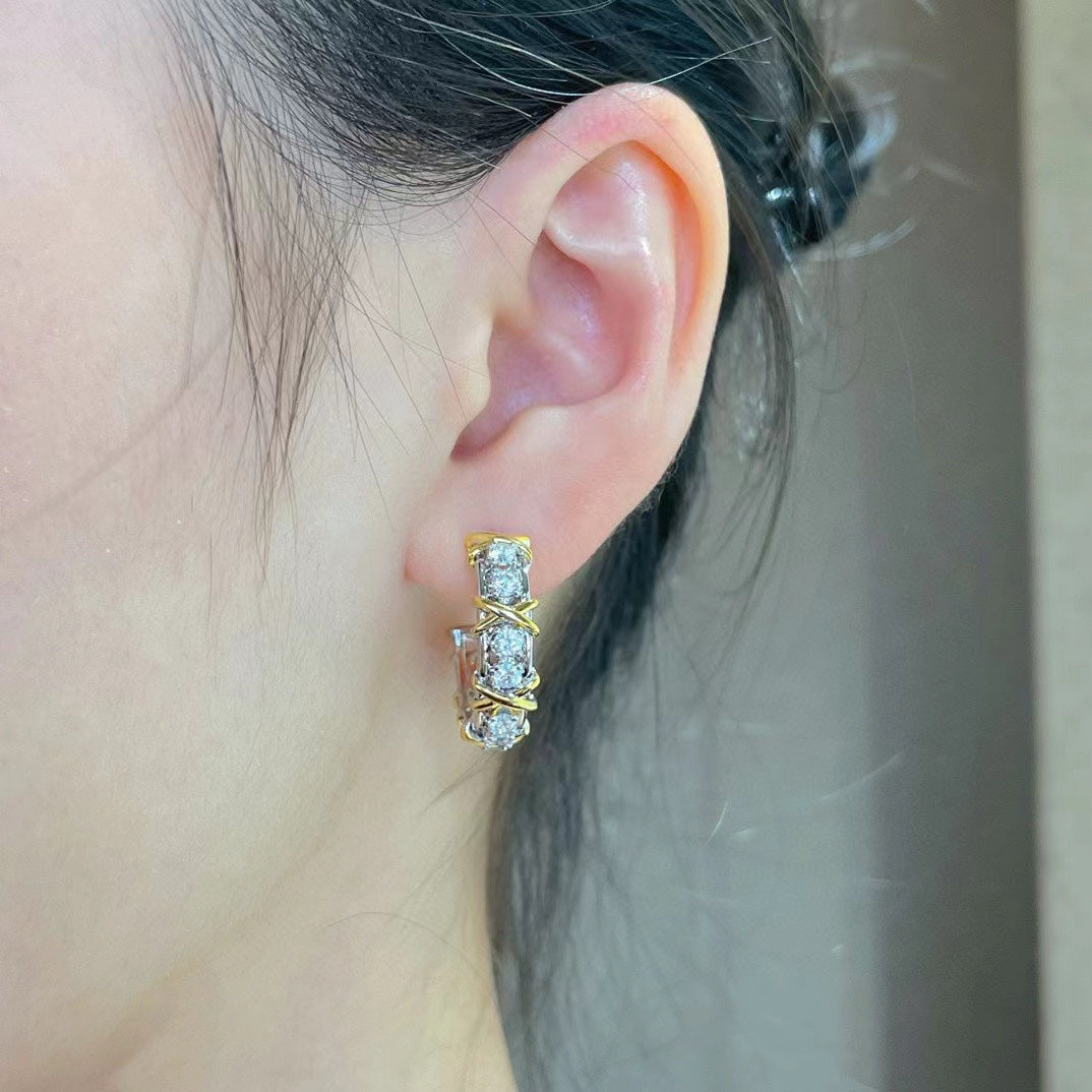 [⭐Luxery Jewels]SCHLUMBERGER GOLD-DIAMANT-OHRRINGE