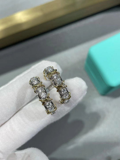 [⭐Luxery Jewels]SCHLUMBERGER GOLD-DIAMANT-OHRRINGE