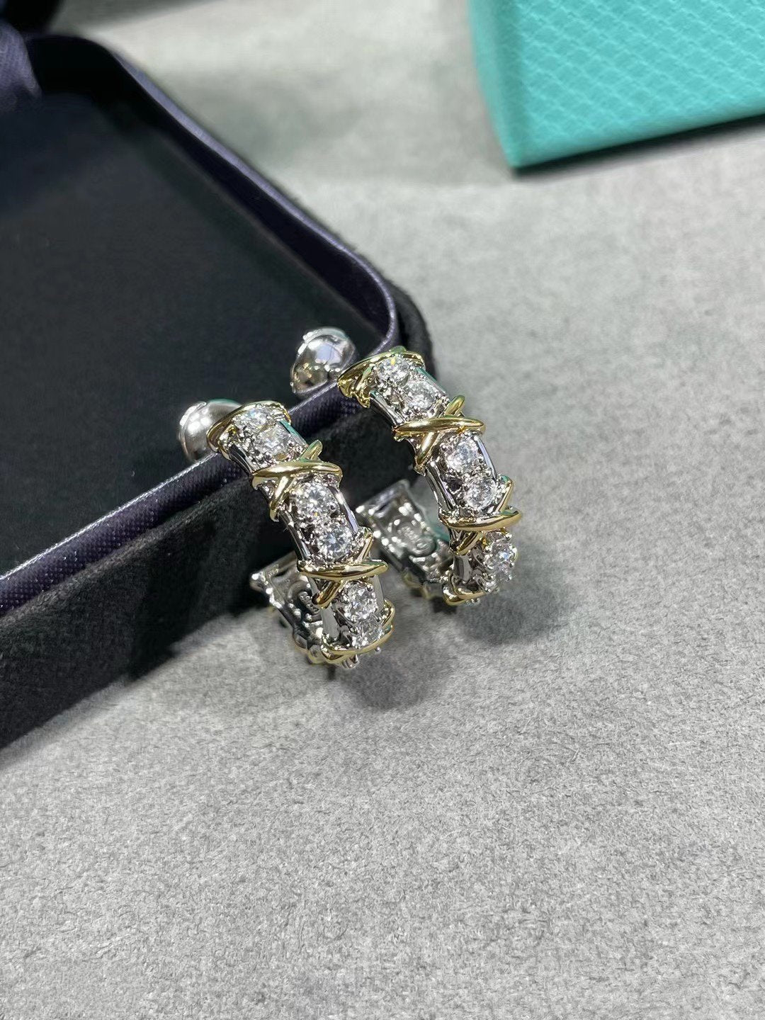 [⭐Luxery Jewels]SCHLUMBERGER GOLD-DIAMANT-OHRRINGE