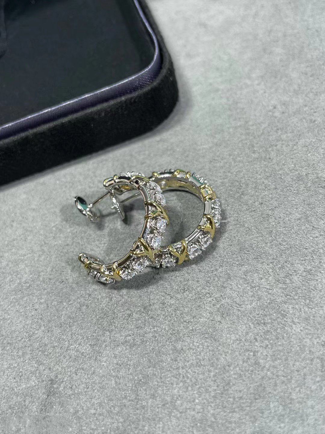 [⭐Luxery Jewels]SCHLUMBERGER GOLD-DIAMANT-OHRRINGE